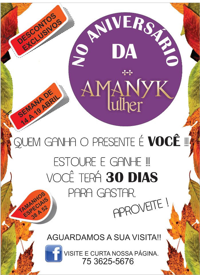 AMANYK MULHER - ROUPAS E ACESSRIOS