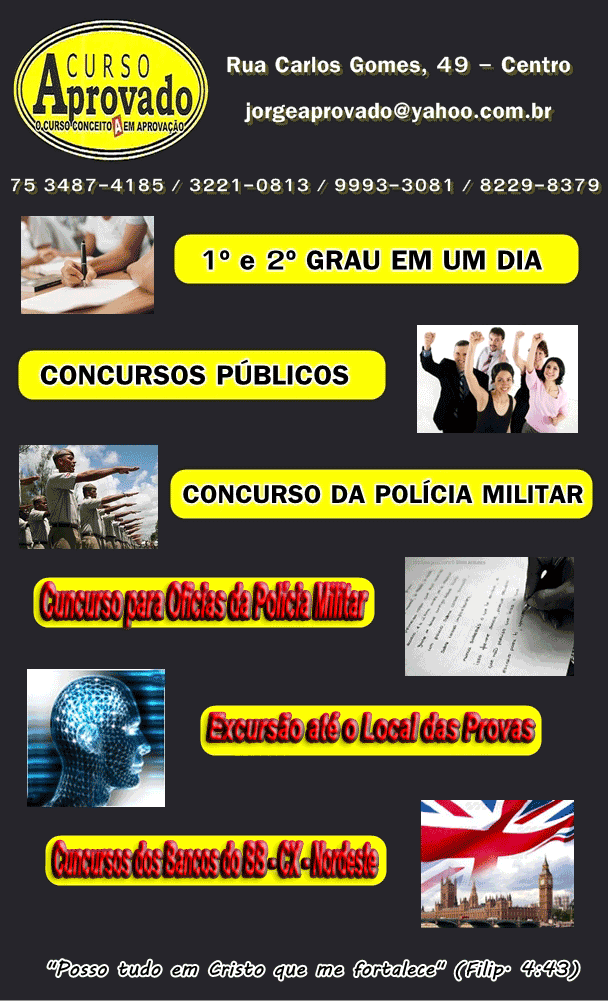 PREPARATRIO PARA CONCURSOS - CURSO APROVADO EM FEIRA DE SANTANA