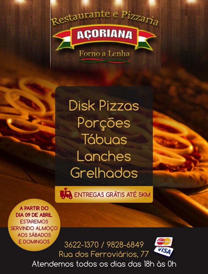 disk-pizza em tubaro, sc, pizzaria forno a lenha, tele-entrega, delivery, petiscos, lanches